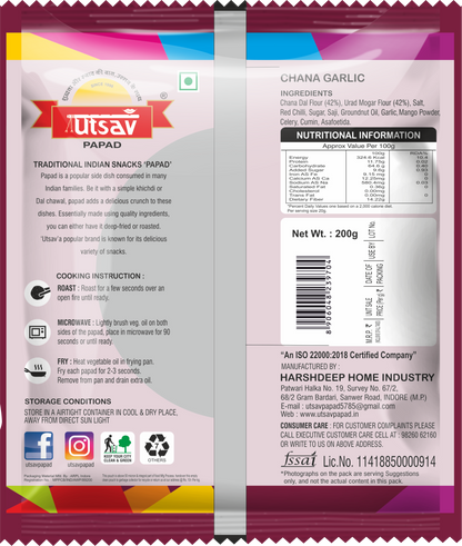 UTSAV CHANA GARLIC ( MACHINE MADE )